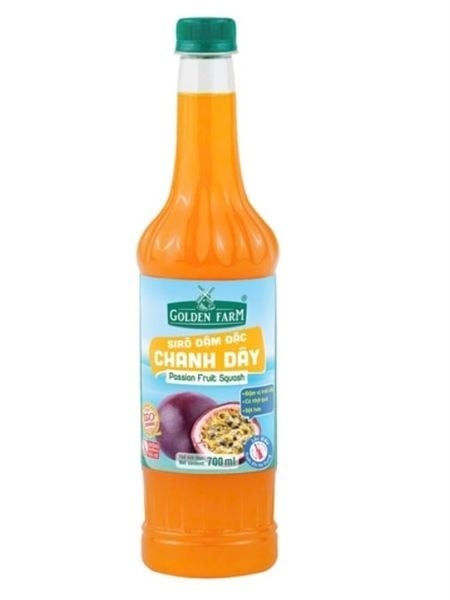 Siro Golden Farm đậm đặc CHANH DÂY 700ml - 12c/T