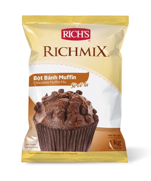 Bột trộn Muffin Socola Richmix 1kg*12gói