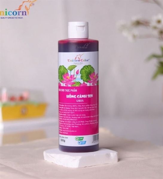 Màu Unicorn Siro 600gr HỒNG CÁNH SEN UB05