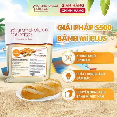 Phụ gia bánh mì lạt S500 Plus 1kg*10gói