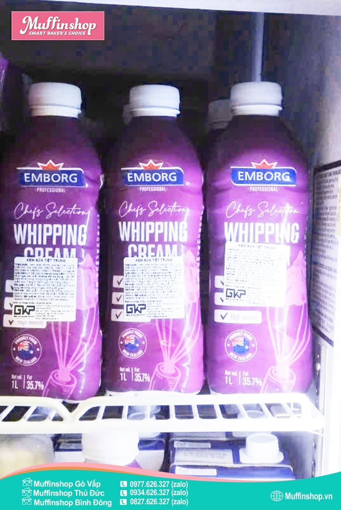 Whipping Cream Emborg 1L - 12h/T