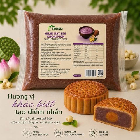 Nhân Khoai Môn Hạt Sen SODELI 1kg*20g/T