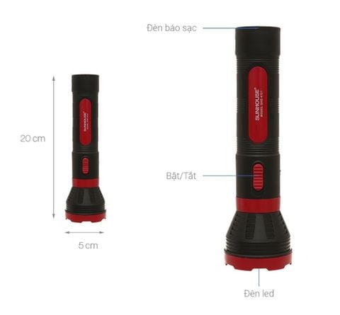 Đèn pin sạc Sunhouse SHE-4131
