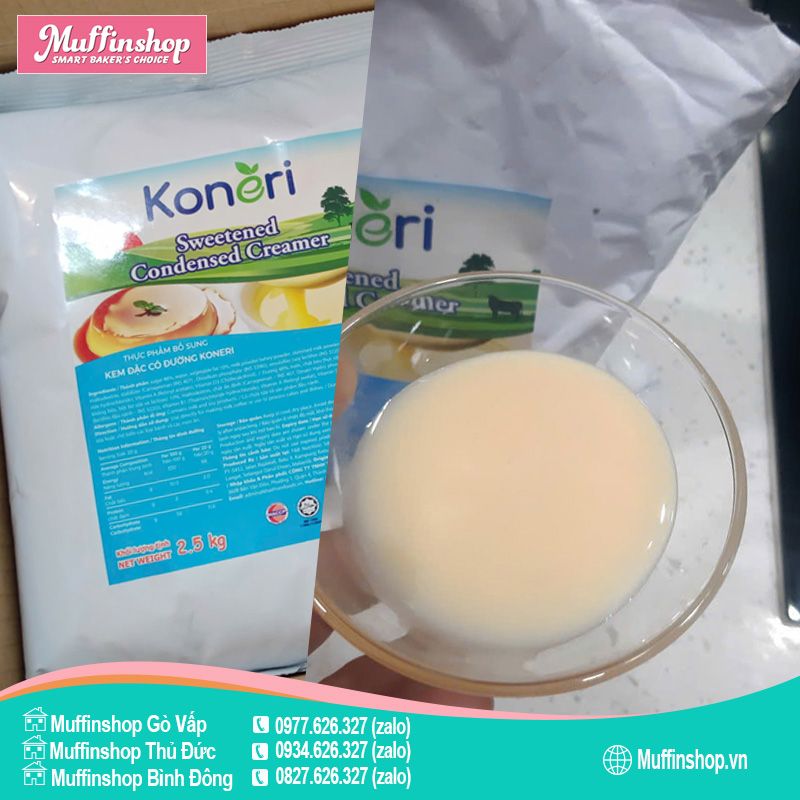 Sữa đặc Koneri gói 2.5kg - 8g/T