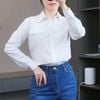 Áo sơmi dài tay  linen kiểu Hàn A5923 / TRẮNG A23