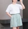 Quần đùi ống rộng xuất Hàn A6082 // XANH BẠC HÀ Q82