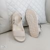 Dép sandal da thật style Âu Mỹ K39 / KEM