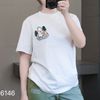 Áo thun A46 phom suông in thêu gấu style Hàn A6146 / TRẮNG
