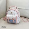 Balo hoạ tiết gấu Teddy S507 / 22 x 24 / TRẮNG XANH VIỀN HỒNG