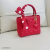 Túi A130 xách Nucelle phối khăn nơ charm tim 1172003 23.5x21 - ĐỎ