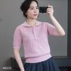 Áo A33 len có cổ style Hàn A6233 / HỒNG