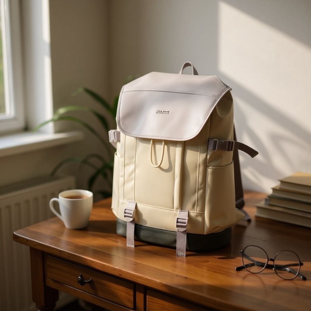 Balo Mr.ACE A58 vải dù / 36x44 / TRẮNG PHỐI TÍM