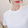 Áo thun ngắn tay thêu chữ ngực style Hàn / D244
