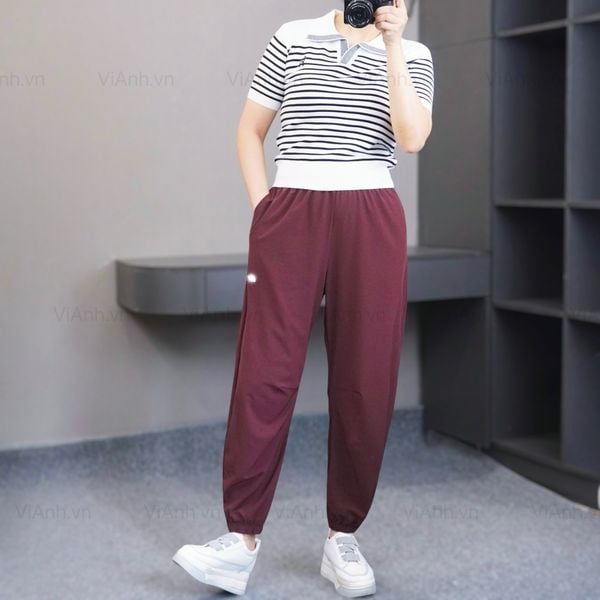 Quần Q19 cạp chun bo gấu style US / ĐỎ