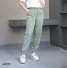 Quần jogger Q20 cạp chun style Hàn A6120 / XANH LÁ