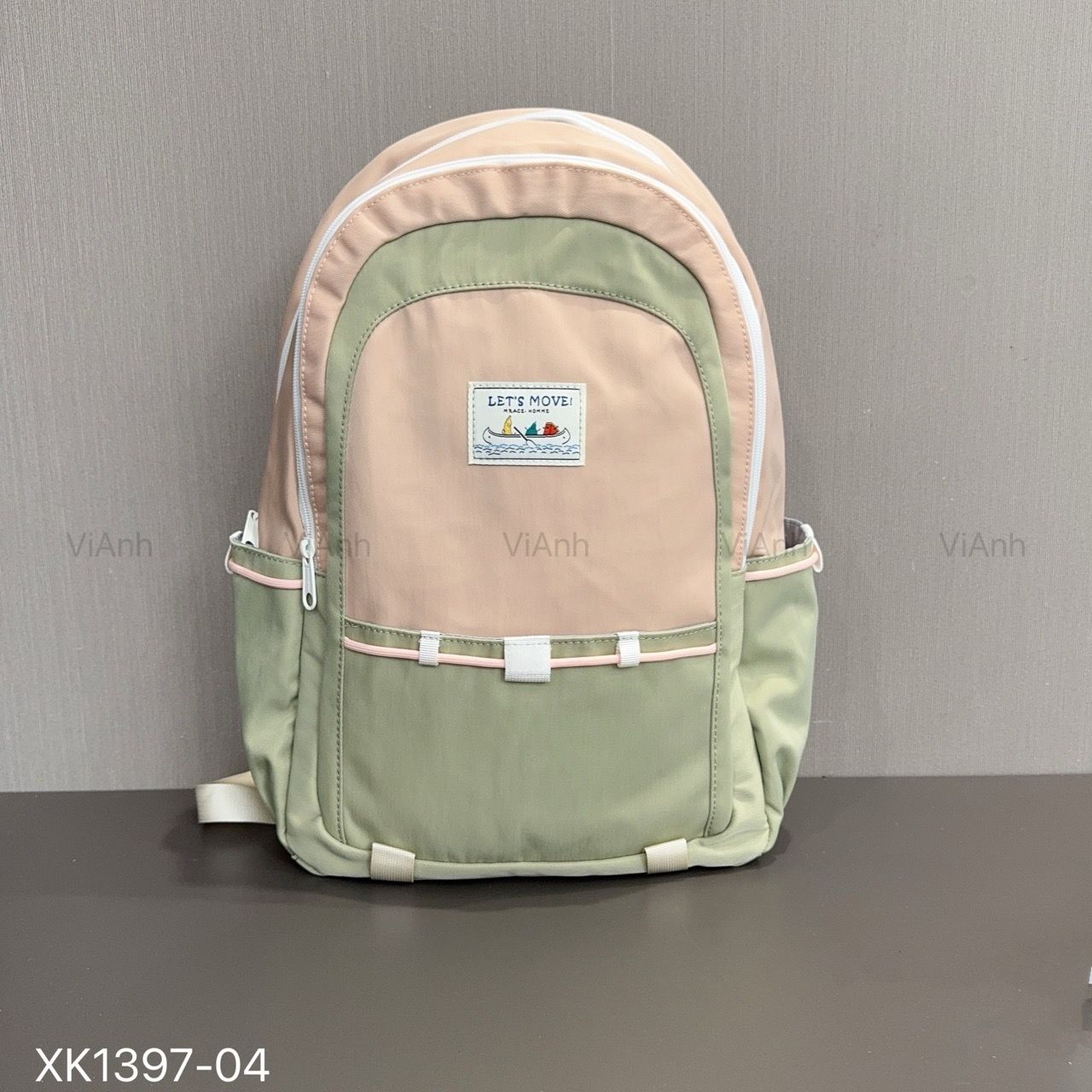 Balo B7 Mr.ACE vải dù XK1397 / 30x43 / HỒNG PHỐI XANH