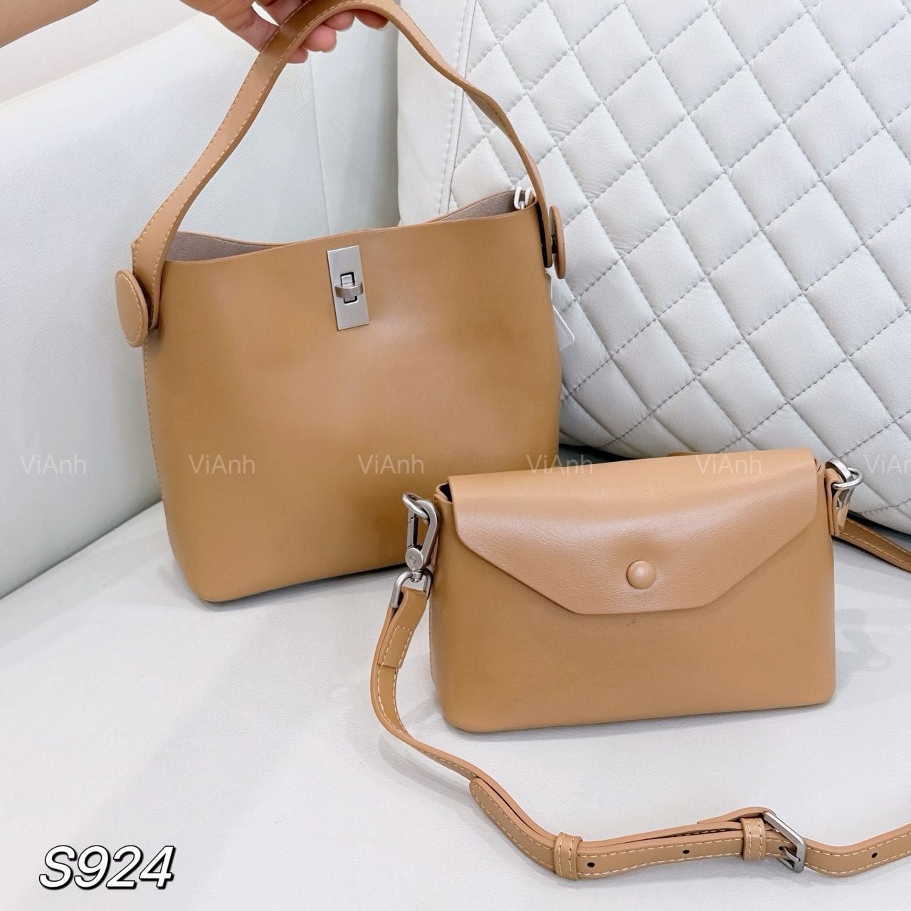 Túi S924 đeo chéo kèm Pouch Oinny CĐC S924 / M22 Đ20 C19 / NÂU