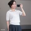 Áo A35 len có cổ style Hàn A6235 / TRẮNG