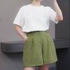 Quần đùi Q85 ống rộng xuất Hàn / Size: S / XANH LÁ
