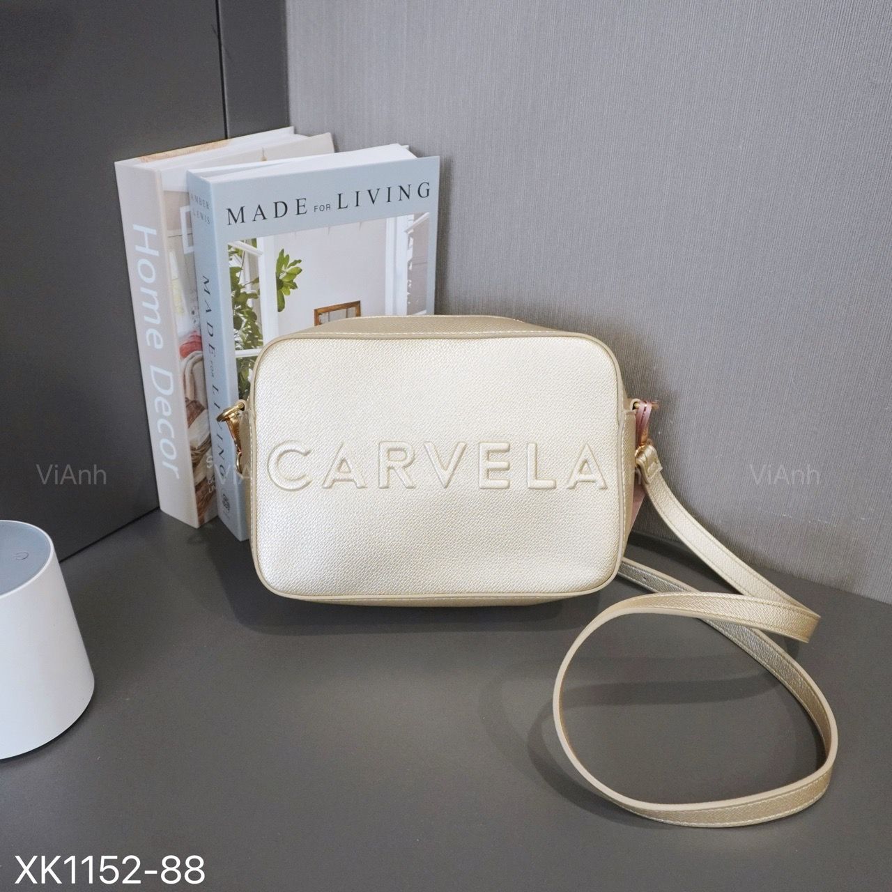 Túi B303 xách Carvela xuất Âu chữ nhật đeo chéo XK1152 / 23x16 / VÀNG ĐỒNG