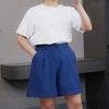 Quần đùi ống rộng xuất Hàn / Size: M / XANH NAVY