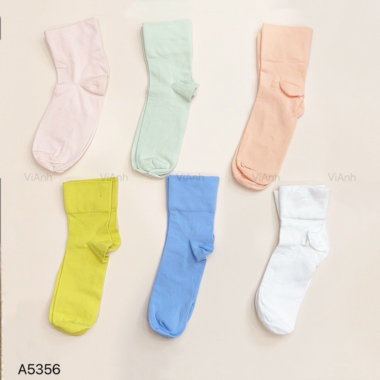 SET 5 đôi tất UNI loại mỏng N56 / MÀU SÁNG  - MÀU NGẪU NHIÊN