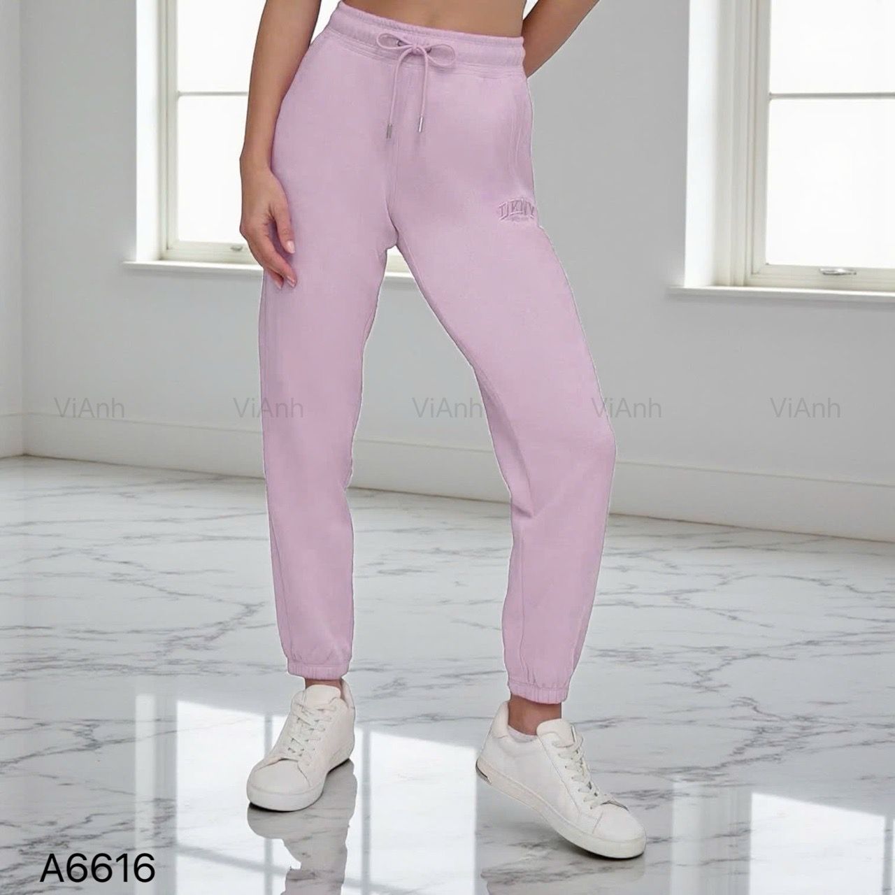 Quần nỉ K16 gấu chun style US UK / HỒNG NHẠT