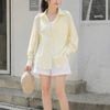 Áo sơ mi dài tay style Hàn / D636 kẻ vàng , D637 kẻ xanh