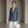Áo vest 2 lớp có đệm vai H44 / GHI