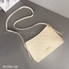 Túi xách H93 style Âu Mỹ chữ nhật vân chữ dập chìm đeo chéo XK1293 / m22 đ24 c18 / TRẮNG KEM