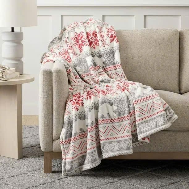 Chăn lông tuyết loại dày mịn style US H496 / Size: 180x220 / TRẮNG HT GẤU