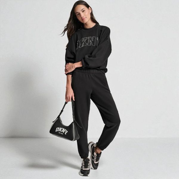 Quần nỉ cạp chun bo gấu style US UK / ĐEN