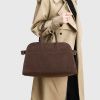 Túi B198 The Row xách tay da lộn TX9993 / m24 đ38 c24 / NÂU