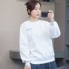 Áo sweater chữ in Cotton Classic / TRẮNG