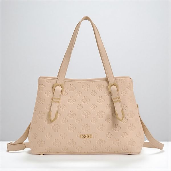 Túi xách T94 style Âu Mỹ phom thang xách tay vân chữ dập chìm CĐC XK1294 / m26 đ31 c22 / TRẮNG KEM