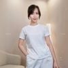 Áo thun ngắn tay thêu chữ ngực style Hàn / D244