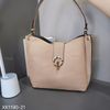 Totebag X90 xuất Âu phom vuông khoác vai da phối da lộn XK1190 / 30x30 / BE