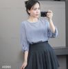 Áo sơ mi nữ A5990 / XANH KẺ A90