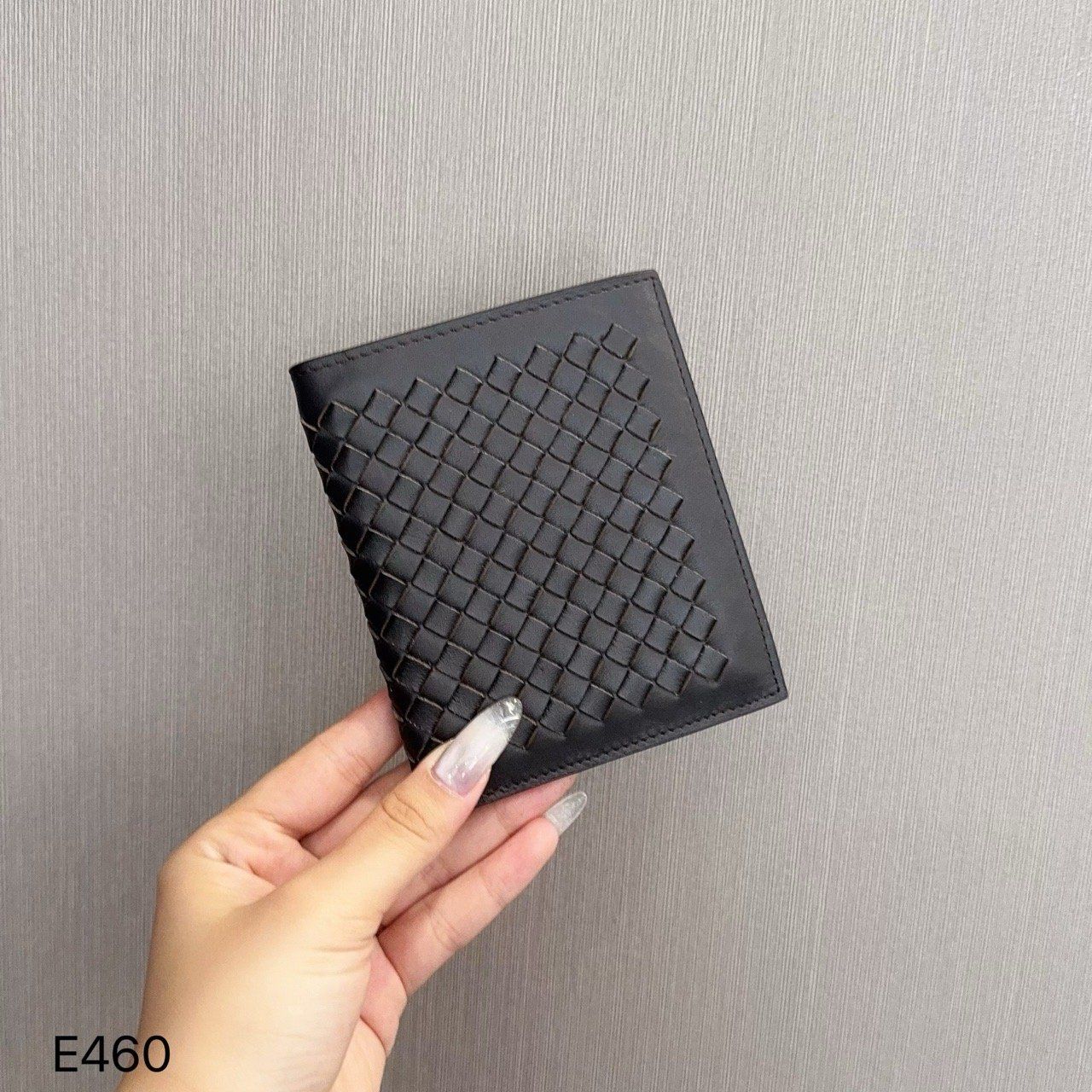 Ví A358 ngắn da thật E460 12x10 / NÂU ĐEN