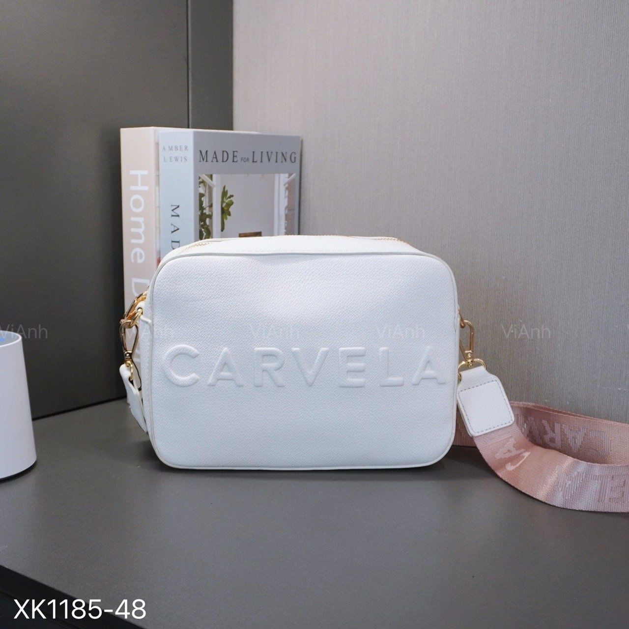 Túi B315 xách Carvela xuất Âu chữ nhật đeo chéo XK1185 / 23x16 / TRẮNG
