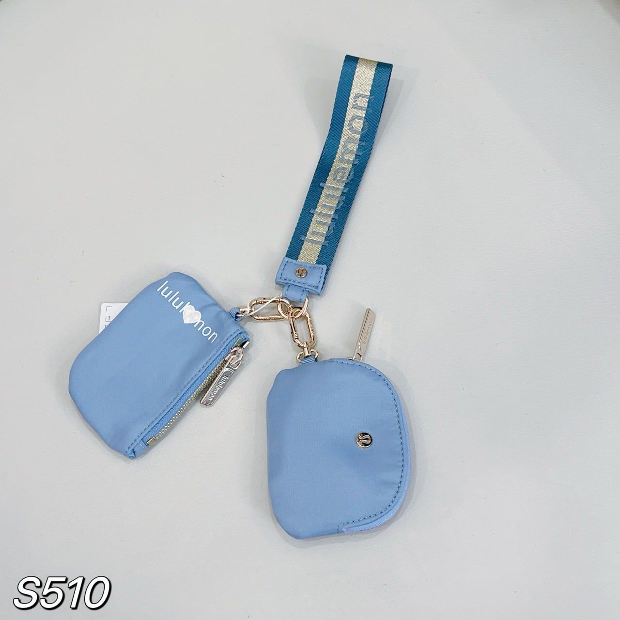 Ví kiêm charm túi style US UK S510 / 11x8 / XANH - TÍM
