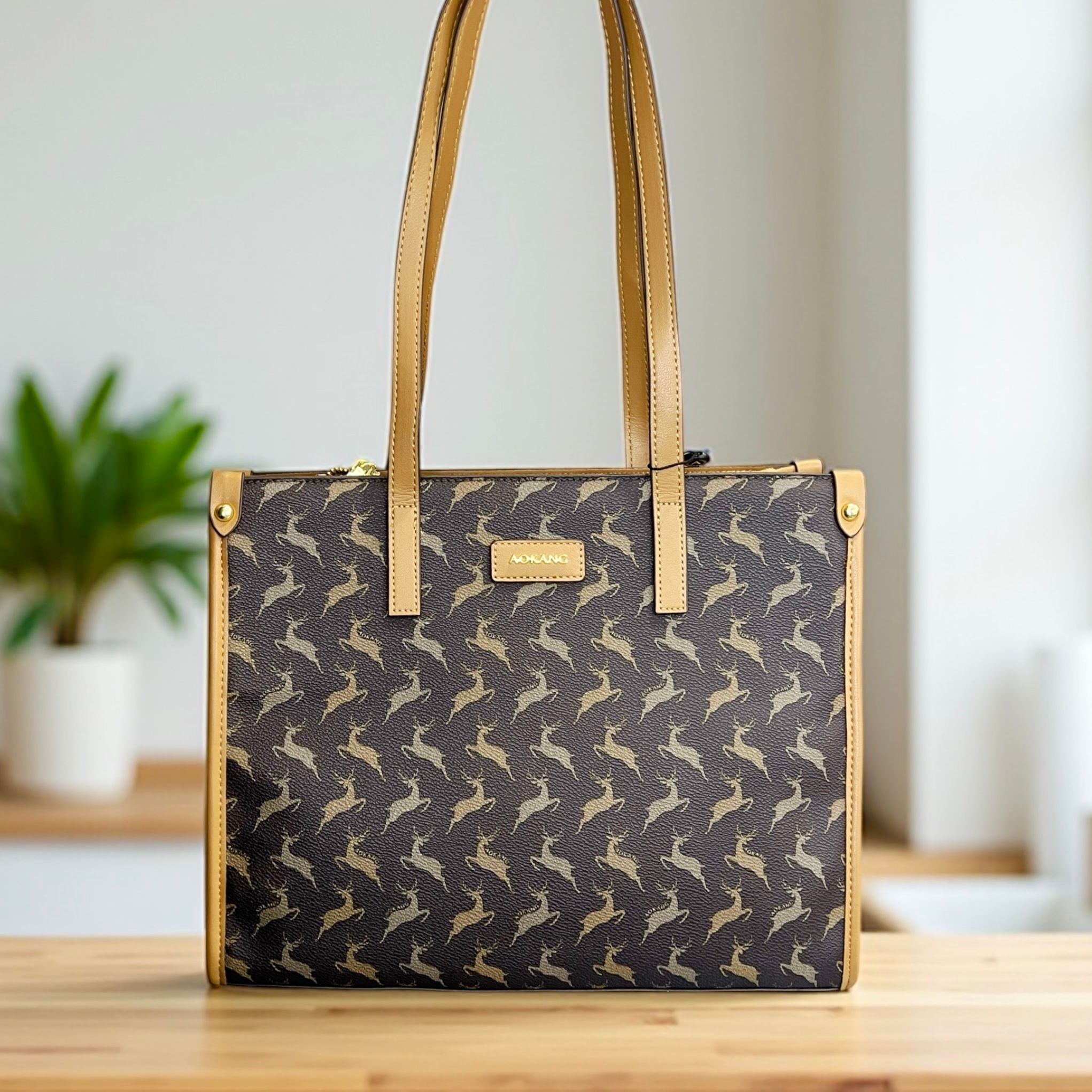 Totebag K62 chữ nhật khoác vai TX1562 / 33x26 / NÂU