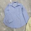 Áo sơ mi dài tay style Hàn / D636 kẻ vàng , D637 kẻ xanh