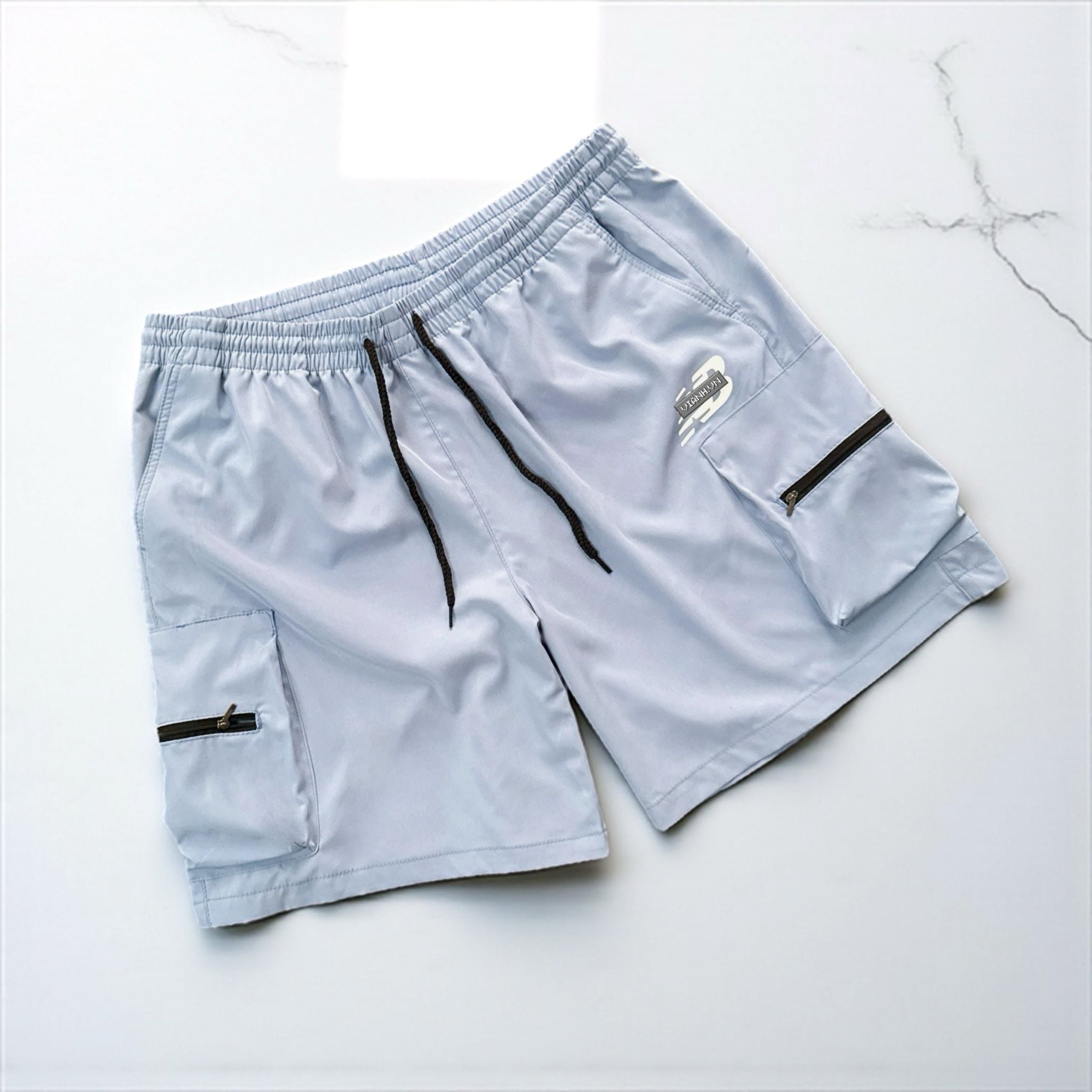 Quần short túi hộp có khoá NB // XANH NHẠT Q81