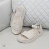 Dép sandal da thật style Âu Mỹ K39 / KEM