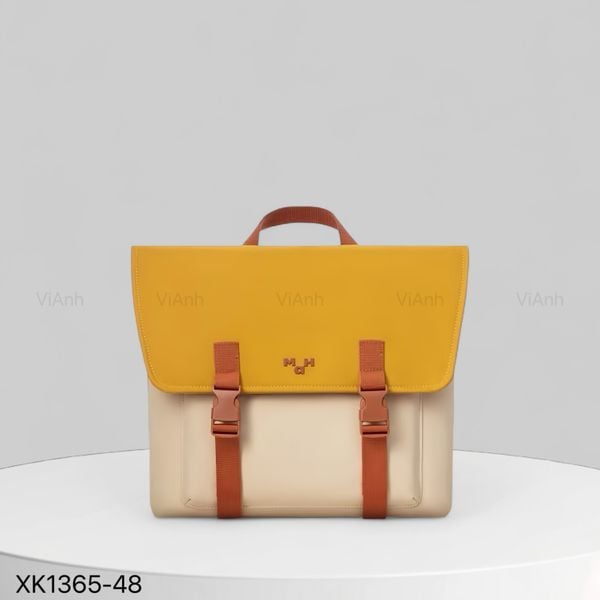 Balo K65 MAH vải dù XK1365 / 37x30 / KEM PHỐI VÀNG