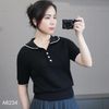 Áo A34 len có cổ style Hàn A6234 / ĐEN