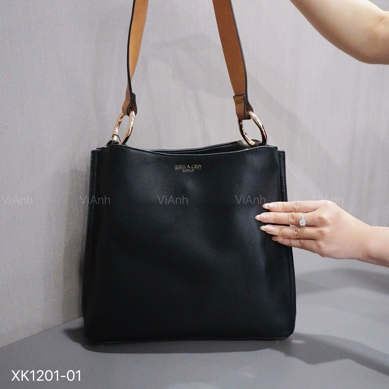 Totebag X01 xuất Âu phom thang khoác vai XK1201 / m28 đ32 c30 / ĐEN