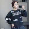 Áo sweater in chữ Cotton Classic / ĐEN