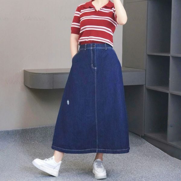 Váy dài Jeans style Hàn A2001 / XANH JEANS V21